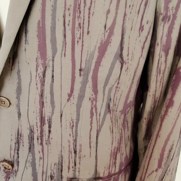Varvatos blazer suit jacket stripe dyed black gray beige red purple XL 44 46 XXL - Picture 8 of 14